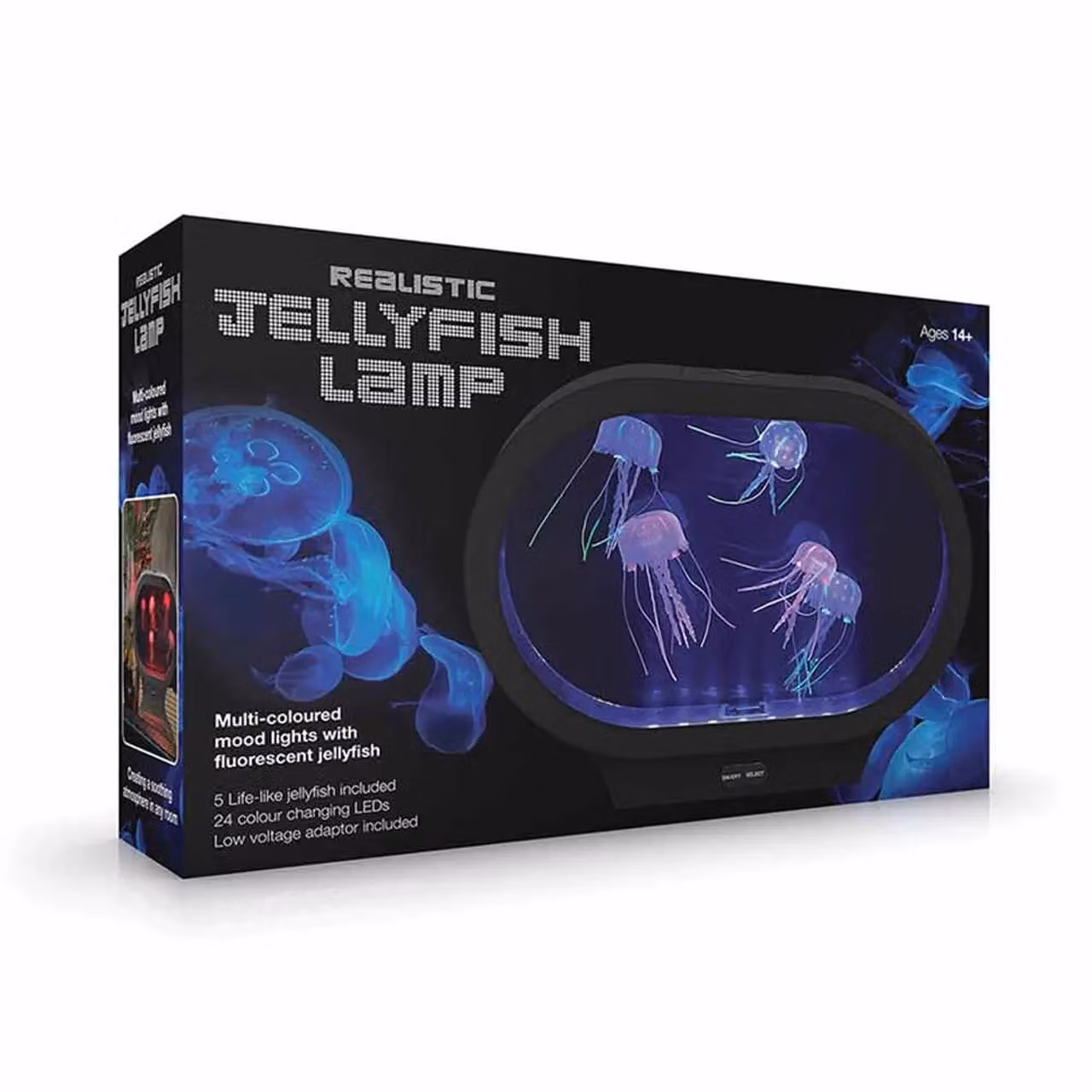 Menkind RED5 Luminous Multicolour Glow Jellyfish Lamp in Black – 3