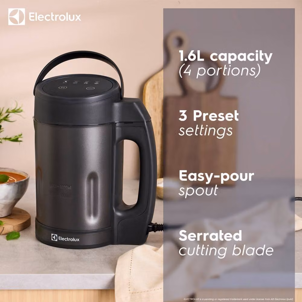 Electrolux Warm Soup Maker and Smoothies Blender with 3 Presets and Touch Control, Grey – 2