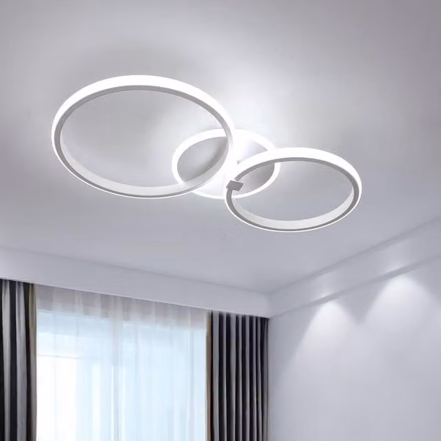 COMELY Modern Round LED Ceiling Light, 42W, White and Gold/Brass – 1