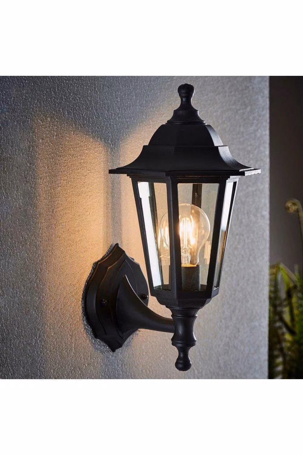 Netlighting Bayswater Black Outdoor Wall Lantern with Transparent Glass, IP44 Rated – 5