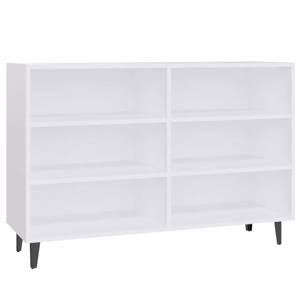 Berkfield Home White Industrial Sideboard in MDF and Metal, W/D/H: 103.5 x 35 x 70 cm – 2
