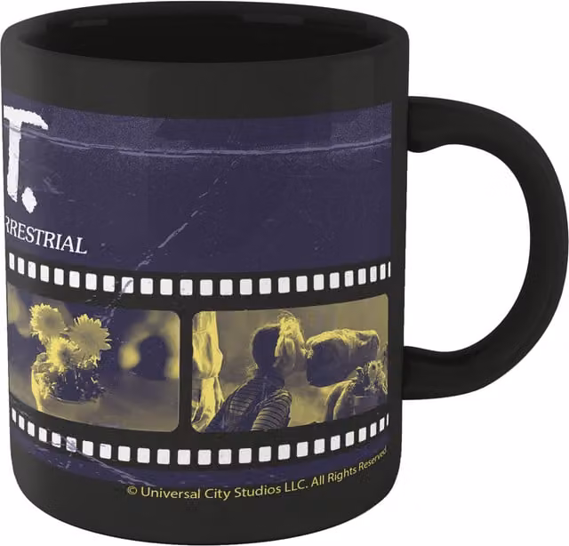 Official E.T. the Extra-Terrestrial Film Reel Ceramic Mug in White and Black