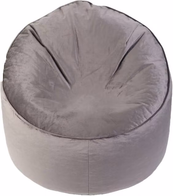 Kaikoo Velvet Cool Chill Grey Beanbag with Removable Cover and Refill Opening – 1