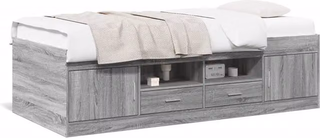 Berkfield Home Grey Sonoma Daybed with Drawers, W/D/H: 100 x 200 cm – 1