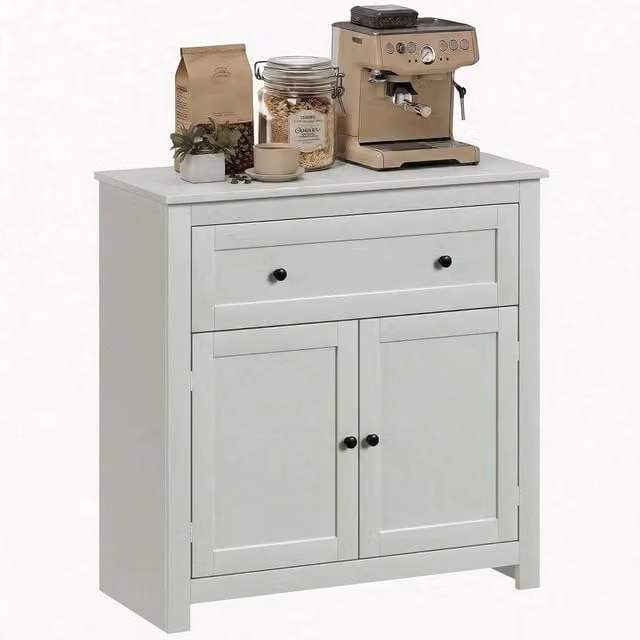Havendro Green Matt Kitchen Storage Sideboard Cabinet with Adjustable Shelf