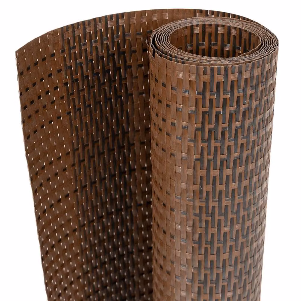 Berkfield Home Poly Rattan Balcony Screen in Brown and Black, W: 600 cm, H: 100 cm – 2