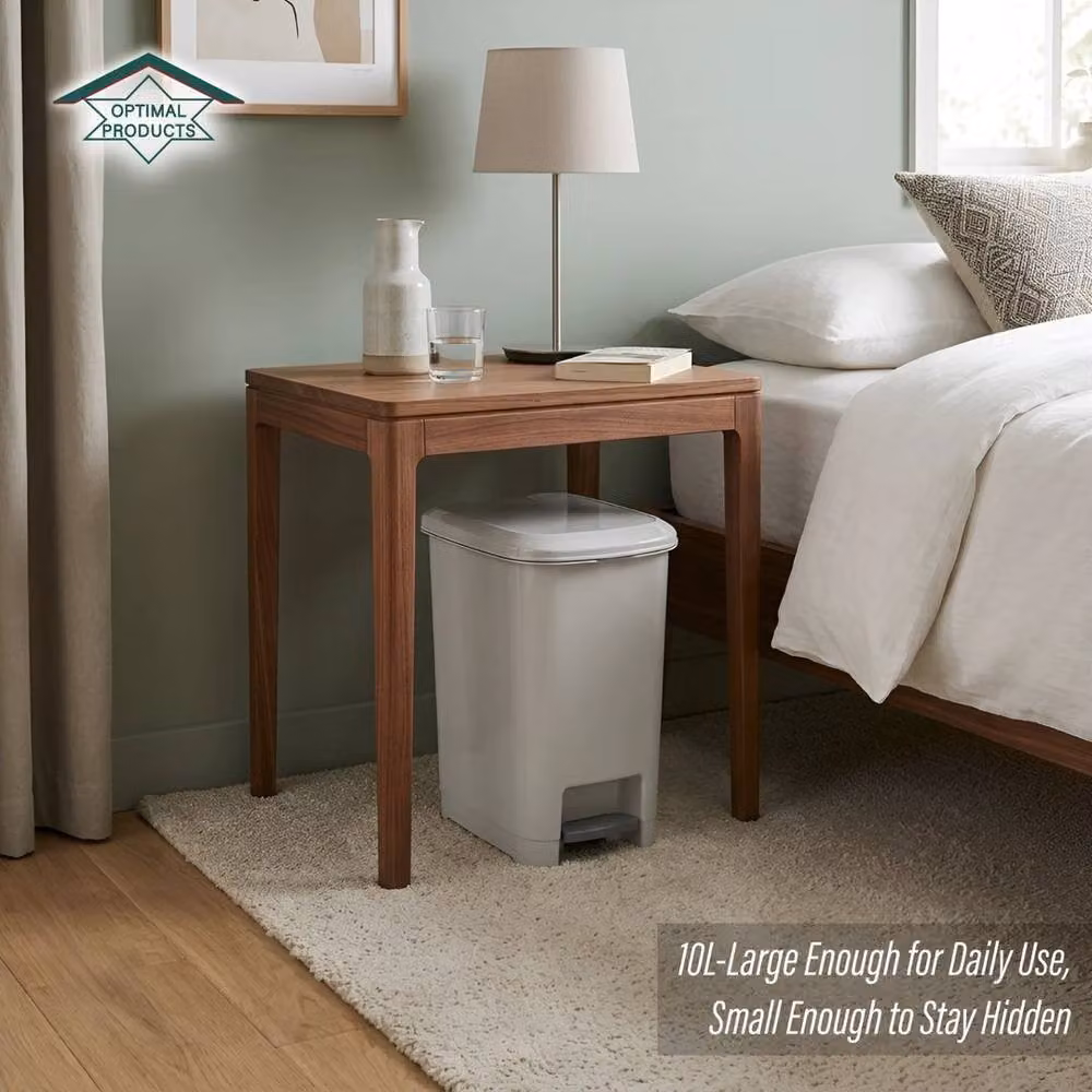SPETLEK 10 L Grey Plastic Pedal Bin for Indoor Kitchen Use – 2