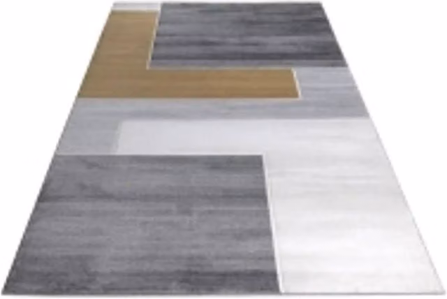 Stratus Interiors Hartley Modern Geometric Living Room Rug in Grey, W/D/H: 160 x 230 cm