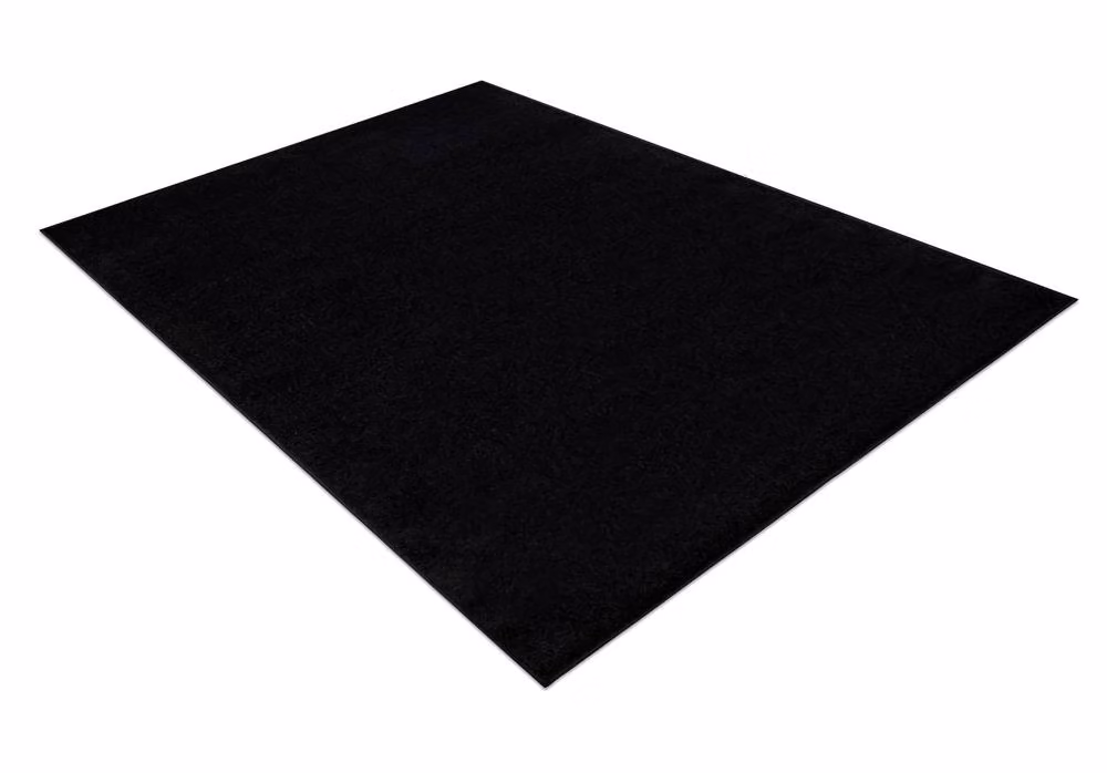 RugsX Eton Plus Modern Plain Black Rectangular Rug, W: 150 cm, L: 250 cm – 2