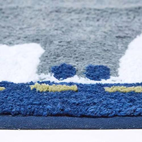 Homescapes Grey Cotton Hand-Tufted Hippo Childrens Rug W: 50 cm, D: 80 cm – 5