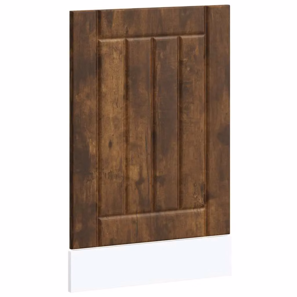 Berkfield Home Lucca Dishwasher Panel in Smoked Oak Brown Engineered Wood – 2