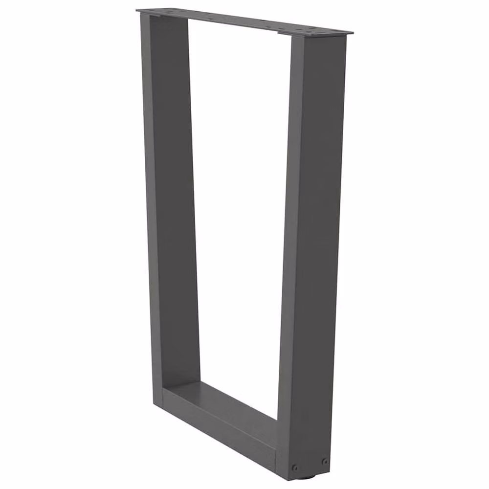 Berkfield Home Modern V-Shape Dining Table Legs, 2 Pieces, Anthracite, H: 70 x 72-73.3 cm – 3