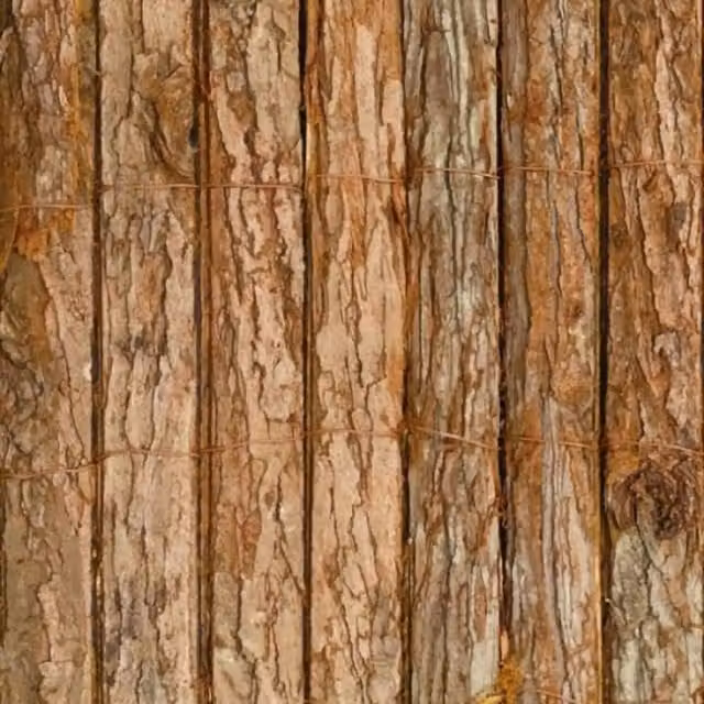 Primrose Bark Wood Natural Screening Roll, Brown, Height: 200 cm