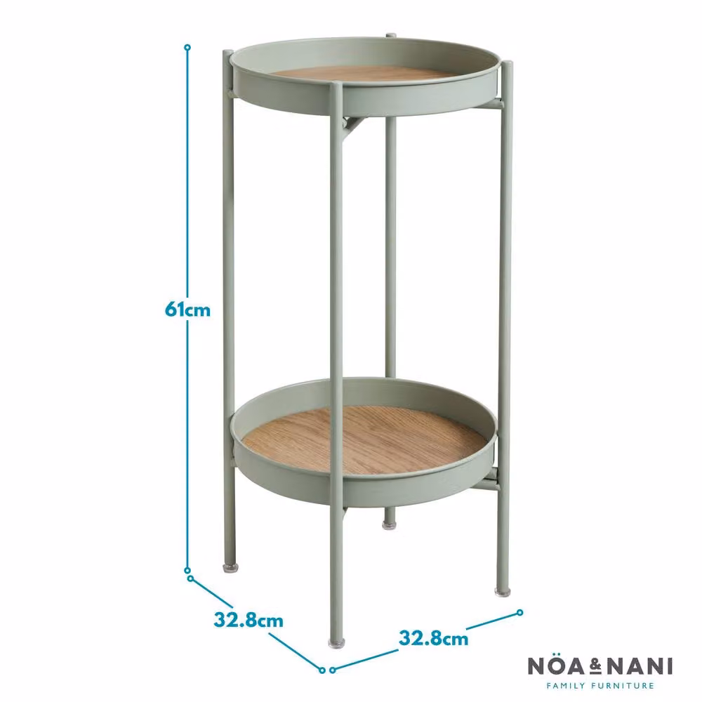 Nöa and Nani Solna Small Side Table in Green Pine Wood – 3