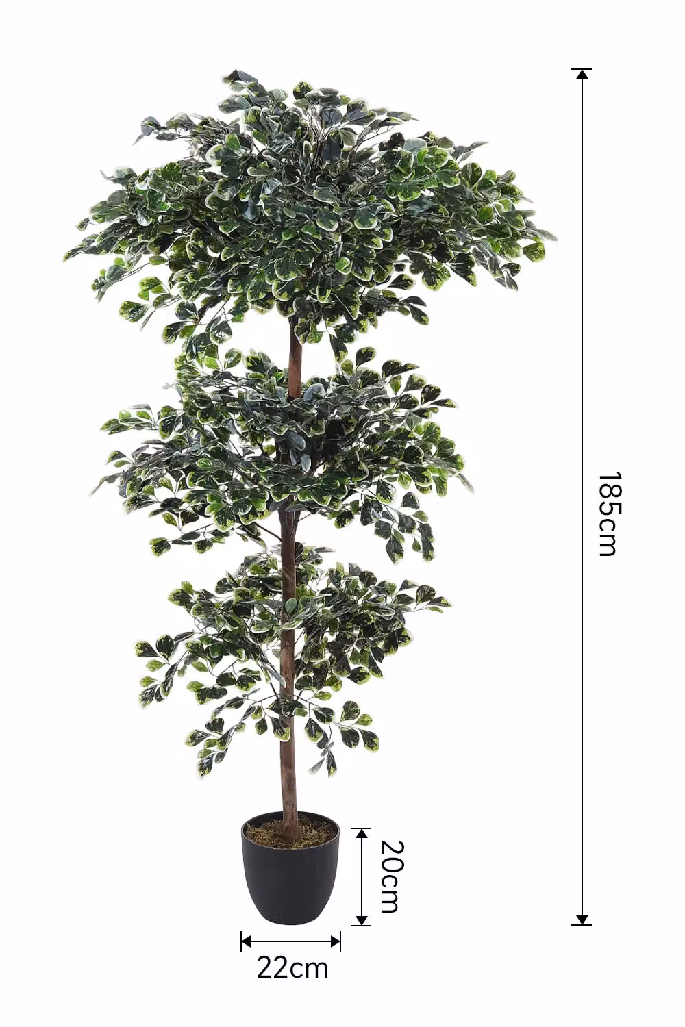 Living and Home Artificial Zamioculcas Plant in Planter, Green, Height: 185 cm – 2
