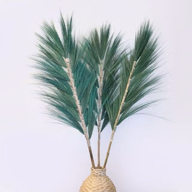 KDMK Handcrafted Rayung Grass Decor Bali Interior Accent, Green, Height: 160 cm