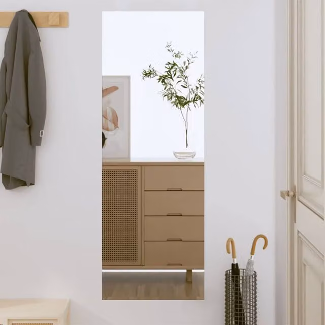 Berkfield Home Classic Rectangular Glass Wall Mirror in Silver, W: 40 cm, H: 100 cm – 1