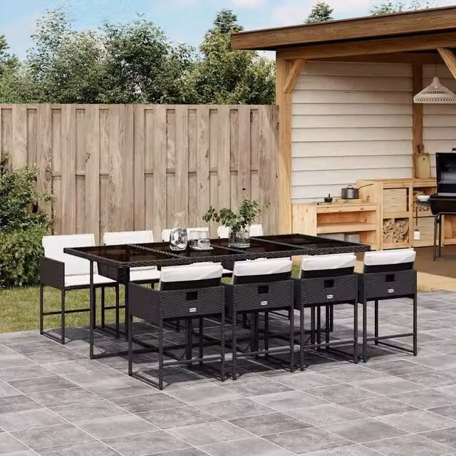 Berkfield Home Garden Dining Set in Black – 1