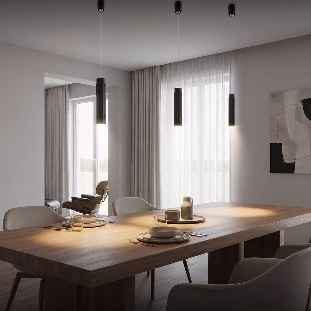 Briloner Rechargeable Black LED Pendant Ceiling Light, 3.5W, 280lm, 3000K, Dimmable and Height Adjustable – 8