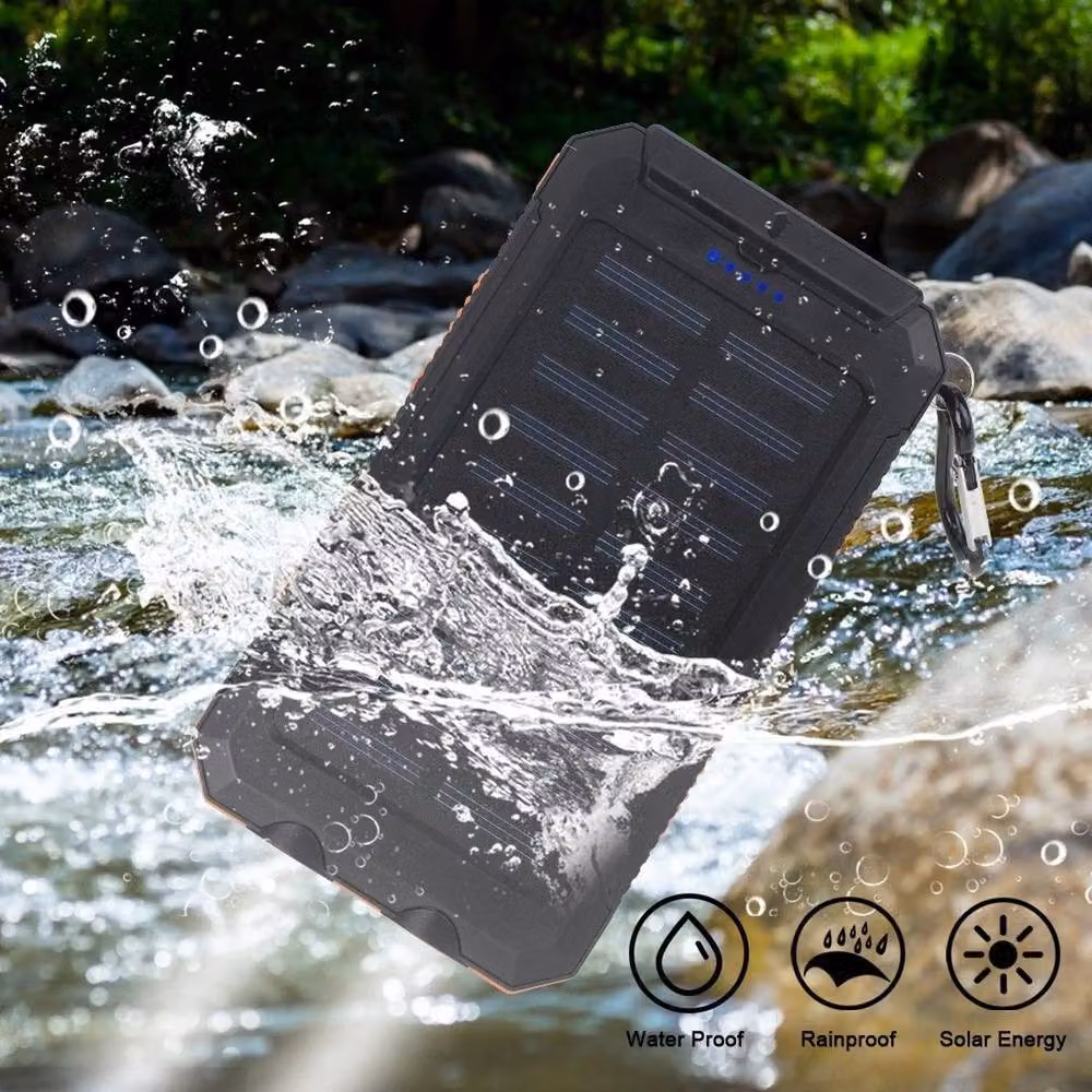 FLAVORA 30000mAh Solar Fast Charge Power Bank with Flashlight, Black – 4