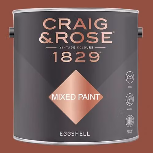 Craig & Rose 1829 Eggshell Arabian Red Water Based Dispersion Paint, 2.5L