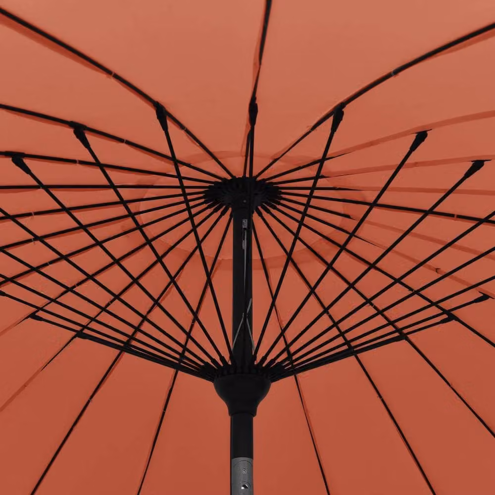 Berkfield Home Garden Parasol with Aluminium Pole, Terracotta Brown, Diameter: 270 cm – 3