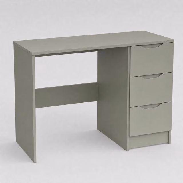 SPETLEK 3 Drawer Dressing Table and Home Office Desk in Sage Green – 1