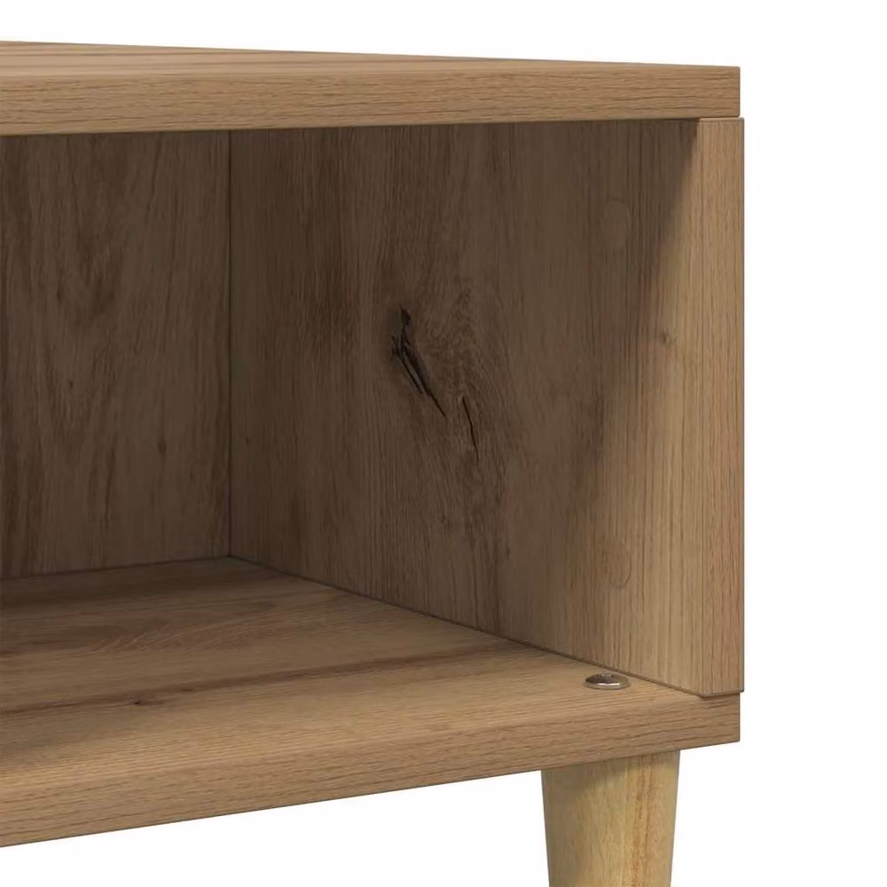 Berkfield Home Artisan Oak Coffee Table in Brown, W/D/H: 60 x 60 x 30 cm – 3