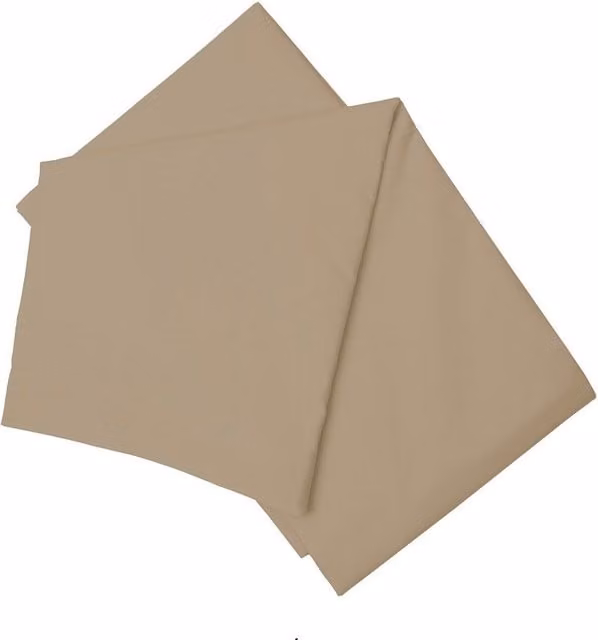 Belledorm Easy Care 200 Thread Count Cotton Polyester Percale Flat Sheet in Brown, W/D/H: 90 x 200 cm
