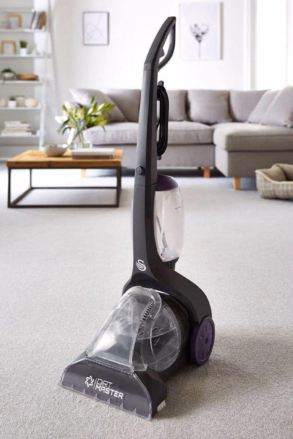 Swan Dirtmaster Carpet Cleaner in Black and Purple, Lightweight Wet Cleaner for Carpets, Rugs and Car Seats, Deep Cleaning with Stain Removal and Pet Odour Neutralisation, SC17310N – 2