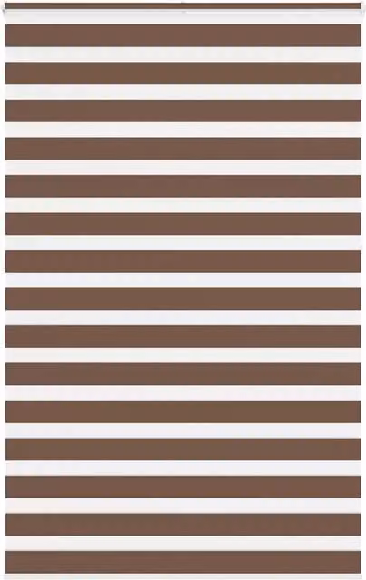 Berkfield Home Brown Zebra Day and Night Blind, W: 140 cm, H: 230 cm – 1
