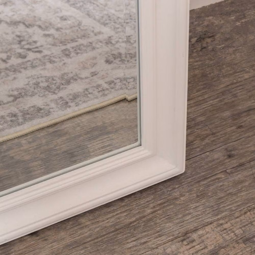 Melody Maison Shabby Chic White Framed Full Length Wall and Leaner Mirror, W: 47 cm, H: 142 cm – 2