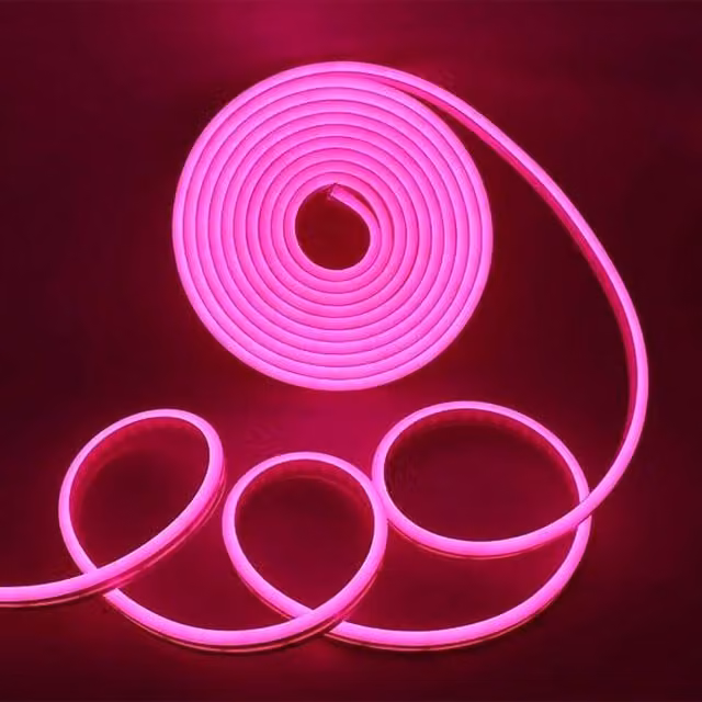 Livingandhome Pink Neon Flex LED Strip Lights for Modern Accent Decoration