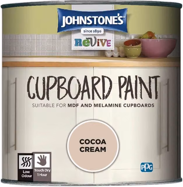 Johnstone's Upcycling Cupboard Paint in Beige Satin Gloss, 0.75 l – 2