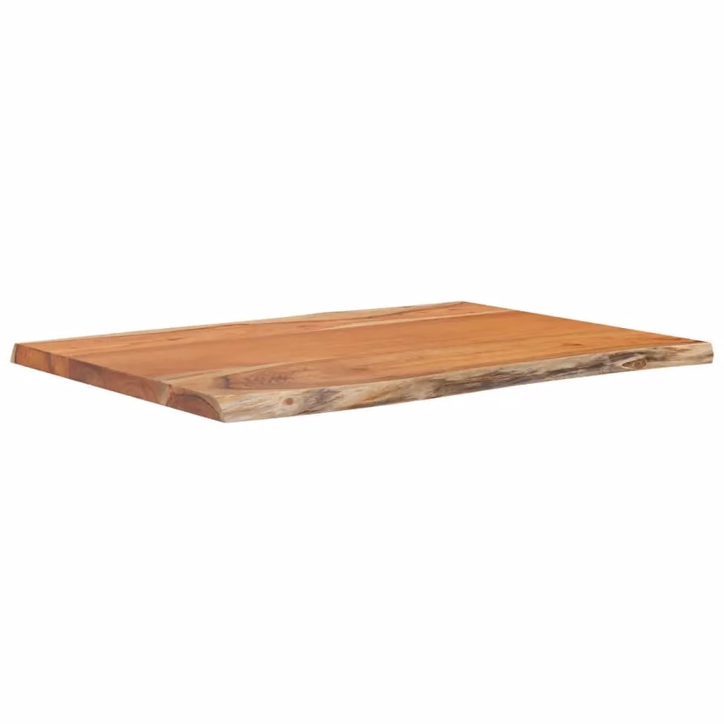 Berkfield Home Rectangular Solid Wood Acacia Live Edge Table Top, Brown, W: 50 cm, D: 40 cm, H: 2.5 cm – 1