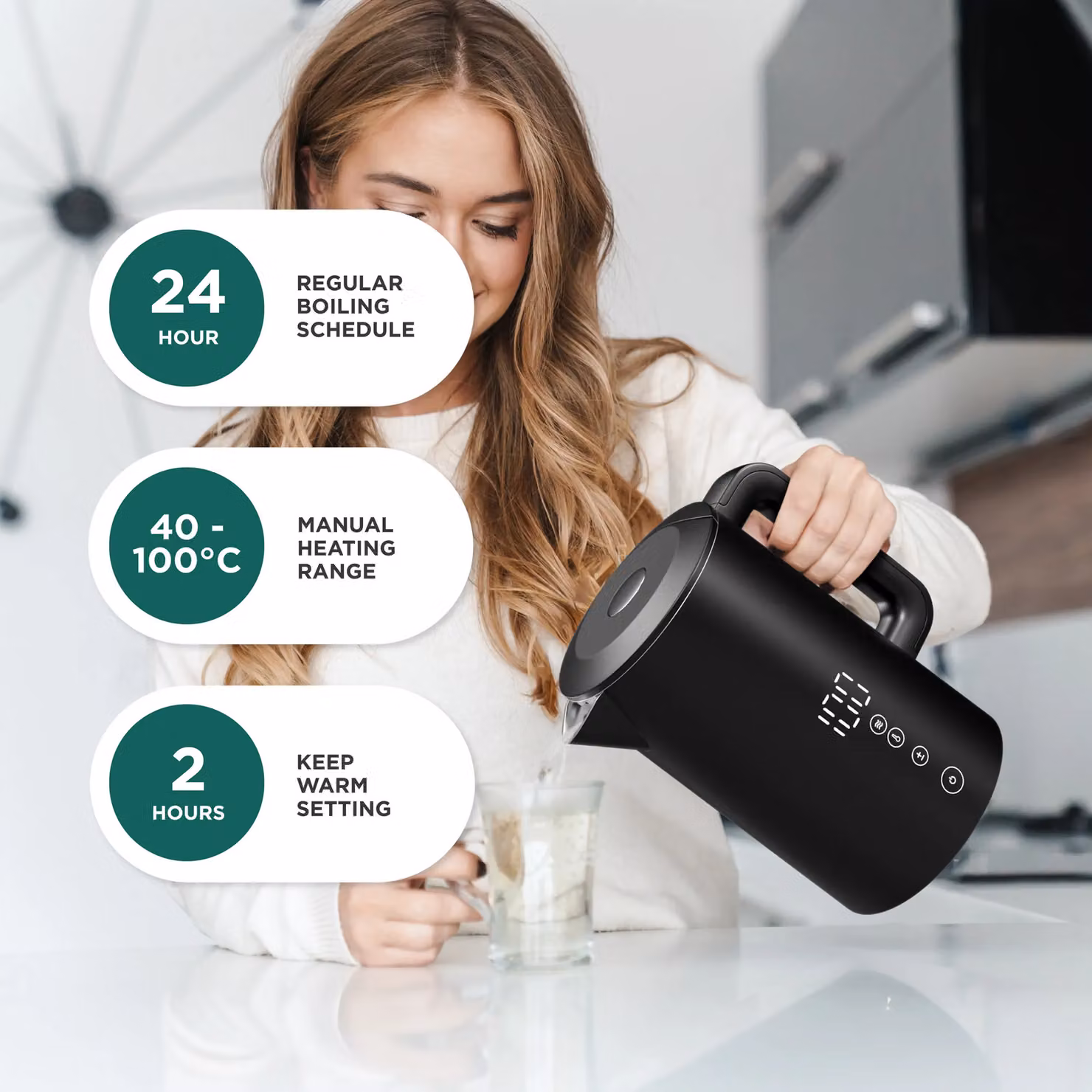 DMD Collective Smart Wi-Fi Touchscreen Kettle, 1.5 l, Black – 6