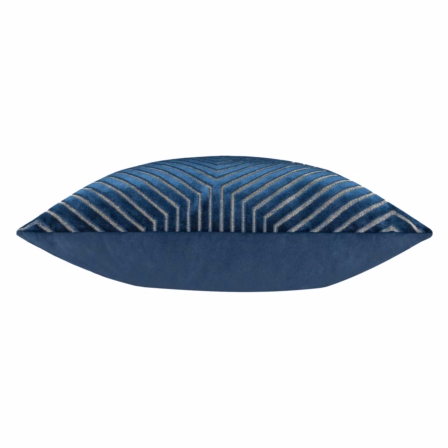 Paoletti Evoke Blue Velvet Square Cushion with Polyester Filling, W/D/H: 55 x 55 x 55 cm – 3