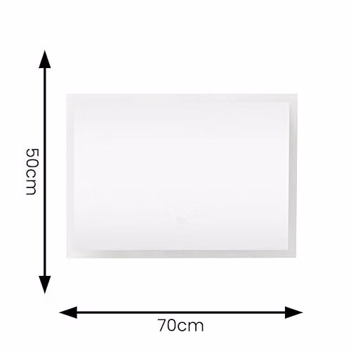 ValueLights LED Bathroom Mirror with Demister and Touch Control, Silver, W/H: 50 x 70 cm – 4