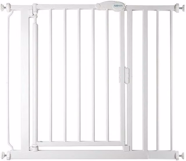 Safetots White Pressure Fit Self Closing Stair Gate