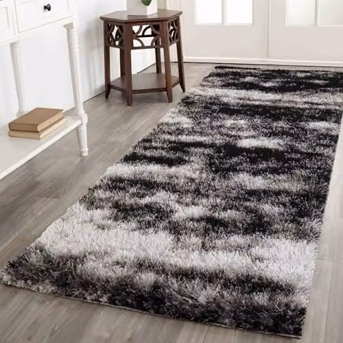 Desire Rugs Modern Two Tone Shimmer Shaggy Area Rug, Grey, W: 200 cm, L: 290 cm – 4