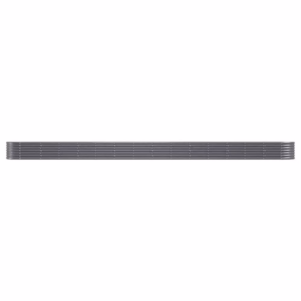 Berkfield Home Garden Powder-coated Steel Raised Bed in Anthracite, W: 620 cm, D: 80 cm, H: 36 cm – 2