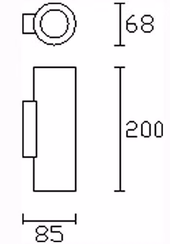 Netlighting Pipe Up & Down Wall Light, White or Black, GU10