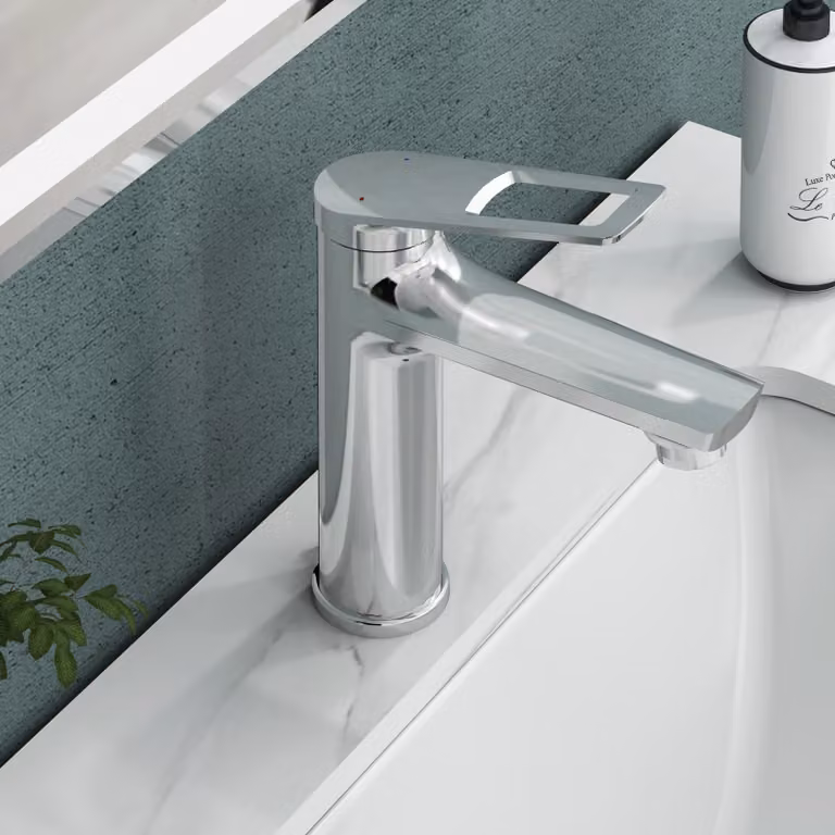 Royal Bathrooms Luxe Mono Basin Mixer Tap, Single Lever, Chrome Finish