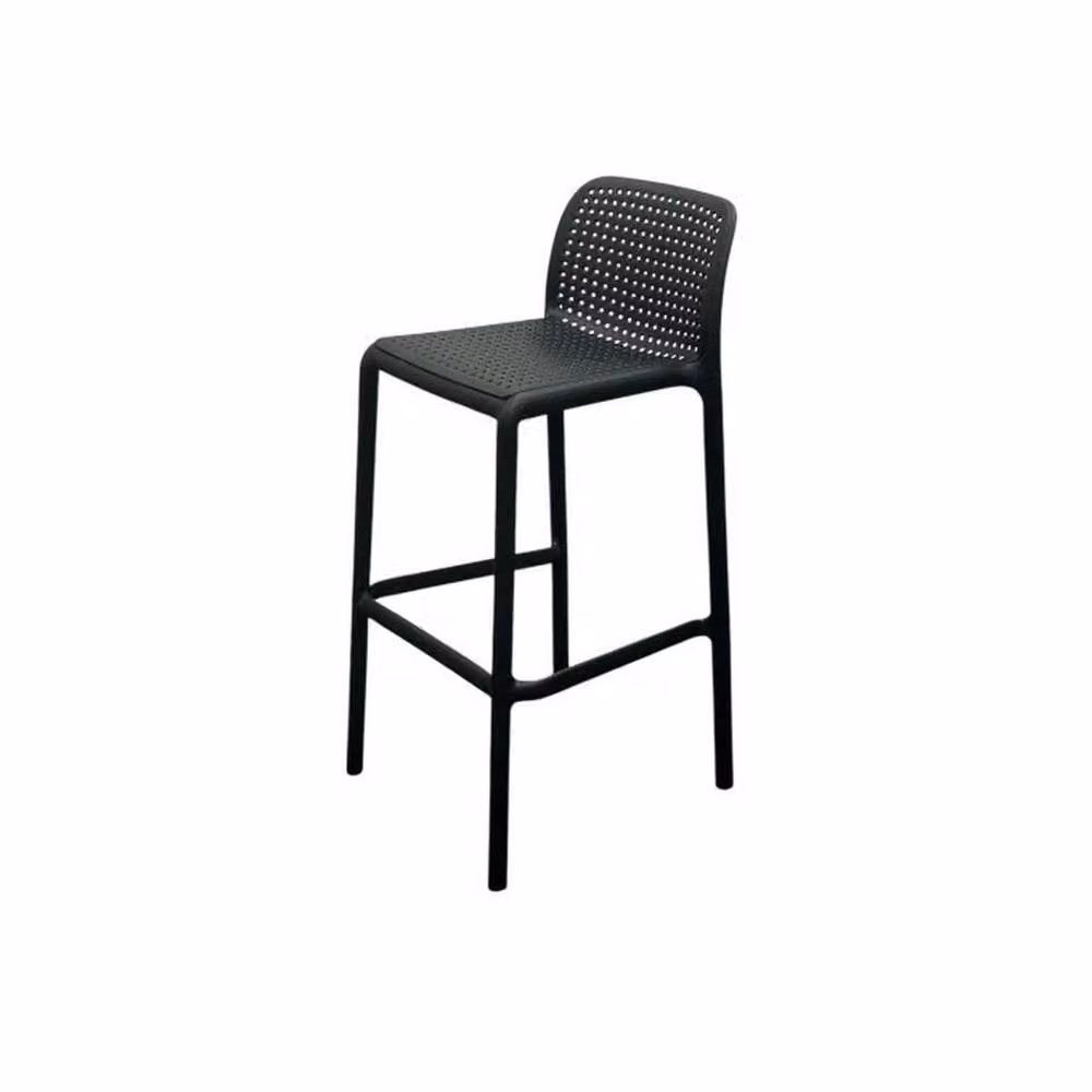 PAWNORA Set of 2 Black Matt Stacking Bar Stools for Kitchen and Garden – 4