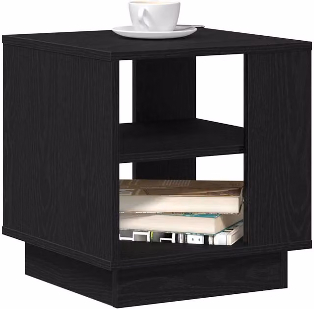 Berkfield Home Elegant Square Coffee Table in Black Oak, W/D/H: 40 x 40 x 43 cm – 1