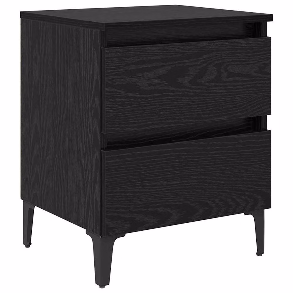 Berkfield Home Modern Bed Cabinet in Black Oak, W/D/H: 40 x 35 x 50 cm – 3