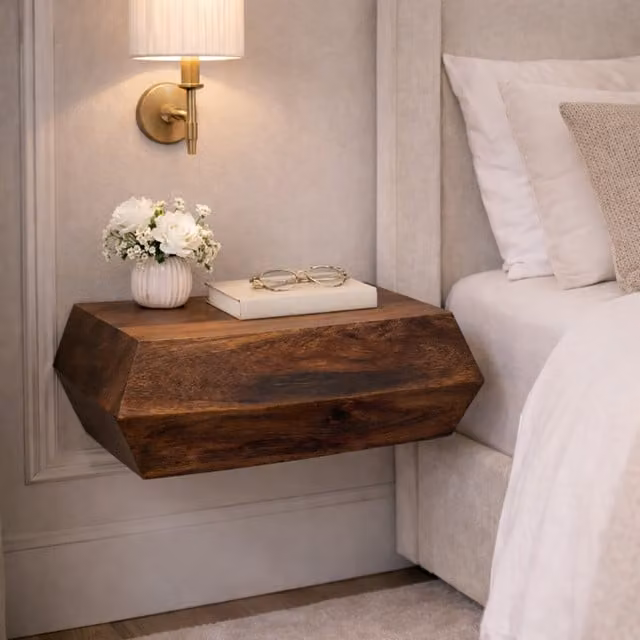 Artisan Furniture Prisma Solid Mango Wood Wall-Mounted Unit in Brown