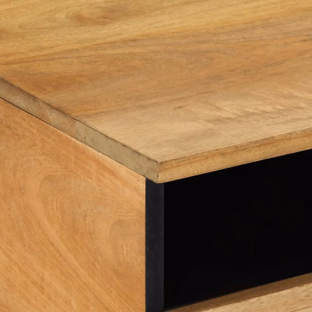 Berkfield Home Mango Wood Coffee Table, Brown, W: 80 cm, D: 54 cm, H: 40 cm – 4