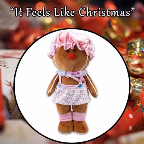 VFM e-Store Christmas Standing Gingerbread Decoration, Pink, H 57 cm x W 32 cm – 7