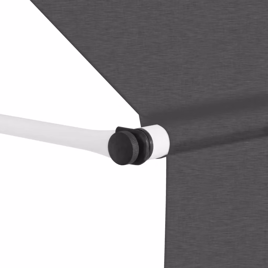 Berkfield Home Manual Retractable Awning in Anthracite Black, Width: 150 cm – 2